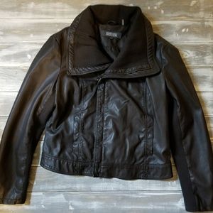 kenneth cole reaction faux leather jacket women's
